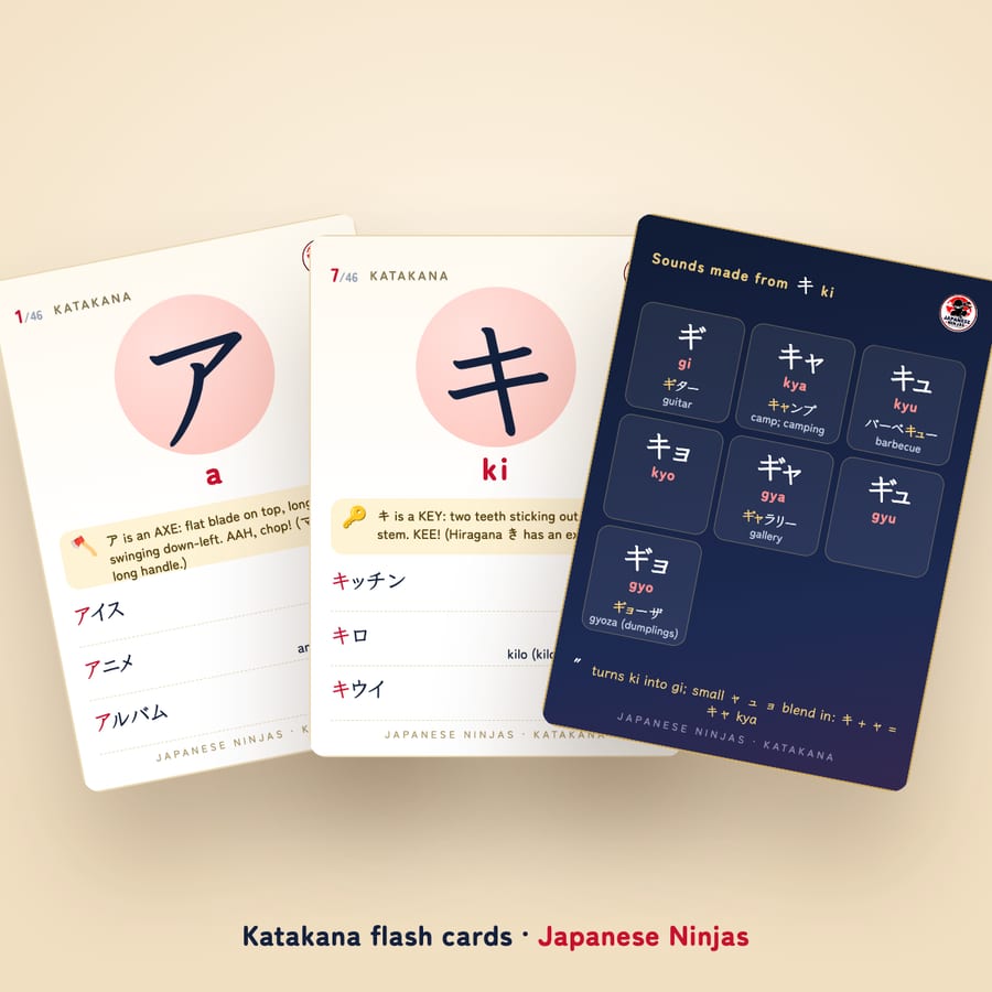 Katakana Flash Cards — e-download (PDF)